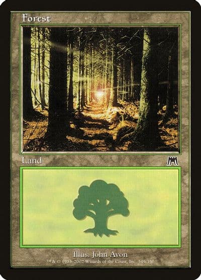 Forest 349 Onslaught Magic card
