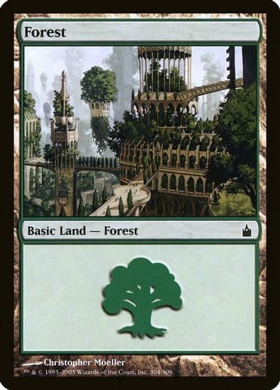 Forest 304 Ravnica: City of Guilds Magic card
