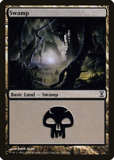 Swamp 290 Time Spiral Magic card