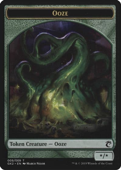Ooze Frog Lizard Double Sided Token Ravnica Allegiance: Guild Kits Magic card
