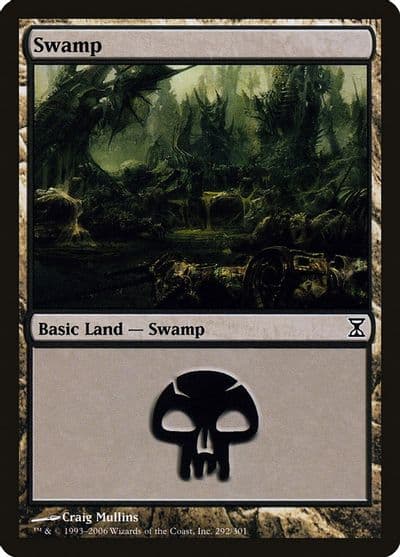 Swamp 292 Time Spiral Magic card