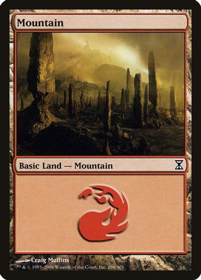 Mountain 296 Time Spiral Magic card