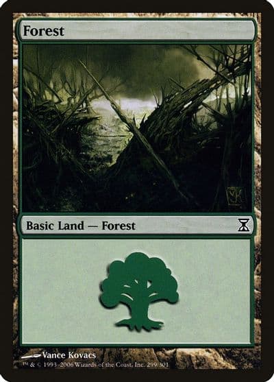 Forest 299 Time Spiral Magic card