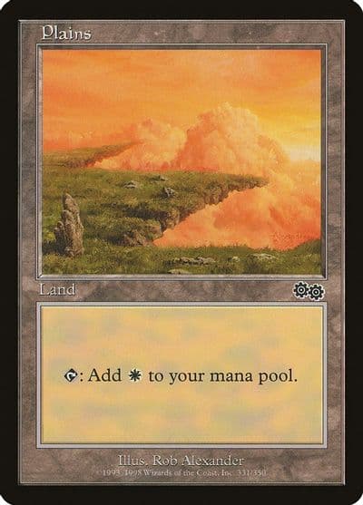 Plains 331 Urza's Saga Magic card