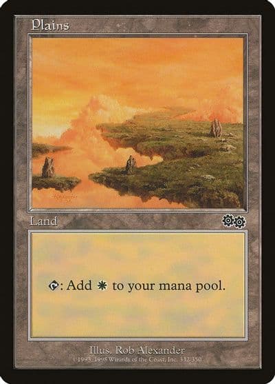 Plains 332 Urza's Saga Magic card