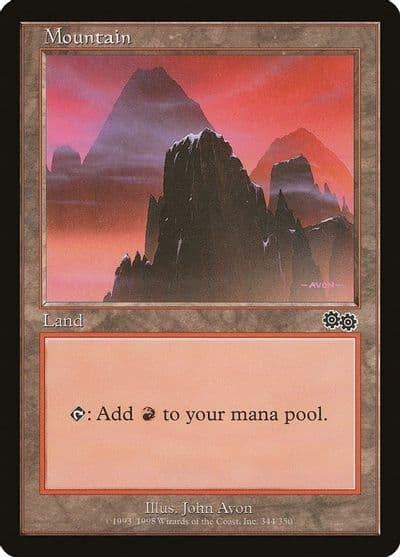 Mountain 344 Urza's Saga Magic card
