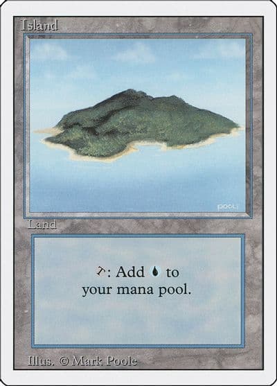 Island B Revised Edition Magic card