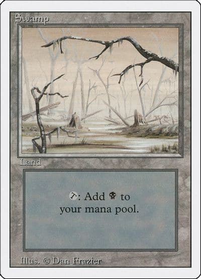 Swamp B Revised Edition Magic card