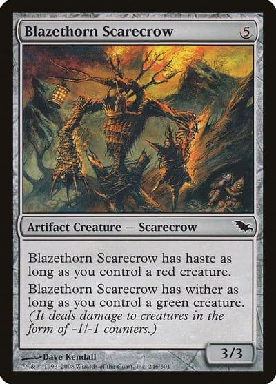 Blazethorn Scarecrow Shadowmoor Magic card