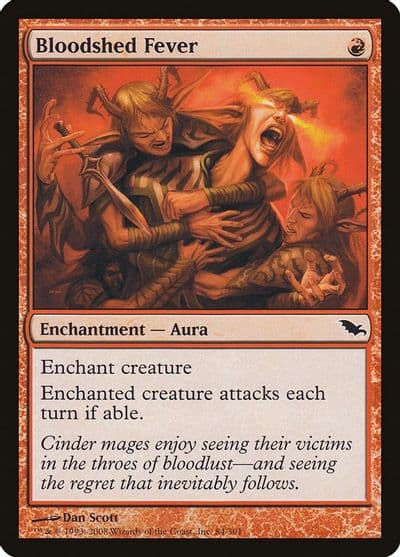 Bloodshed Fever Shadowmoor Magic card