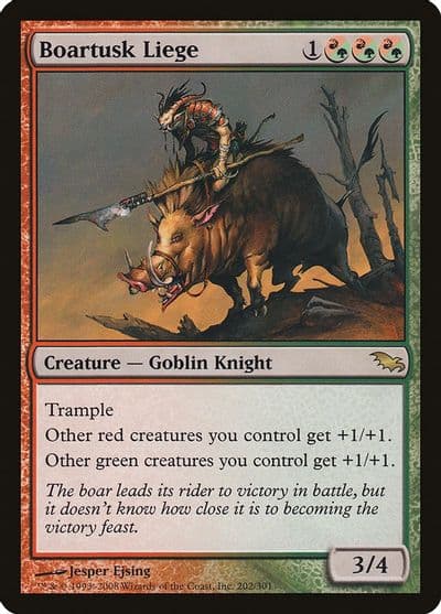 Boartusk Liege Shadowmoor Magic card