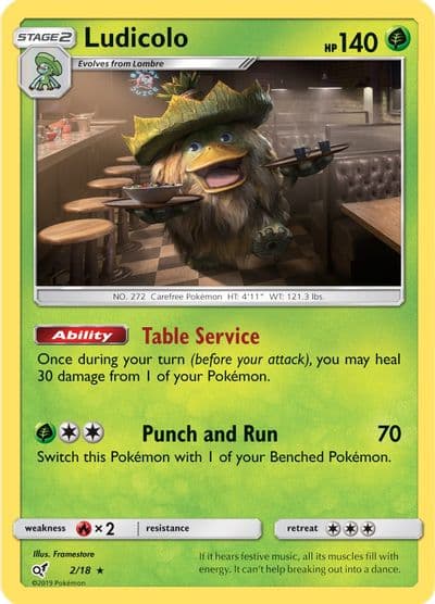 Ludicolo Detective Pikachu Pokemon card