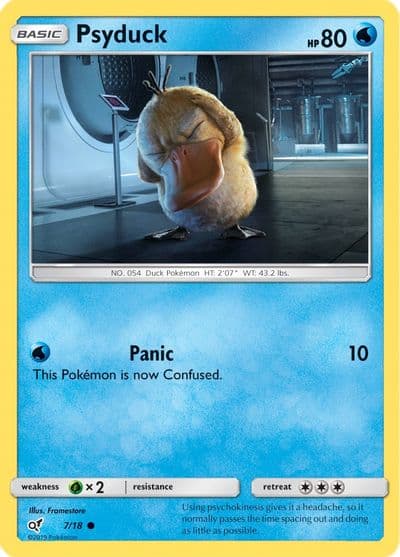 Psyduck (Holo Common) Detective Pikachu Pokemon card