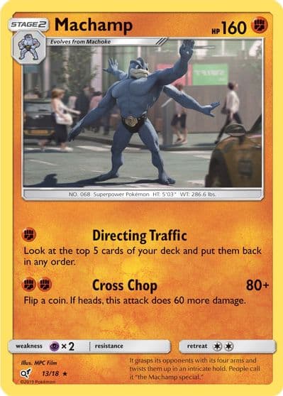 Machamp Detective Pikachu Pokemon card