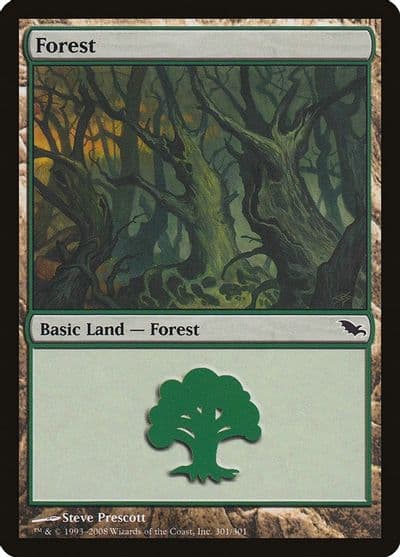 Forest 301 Shadowmoor Magic card