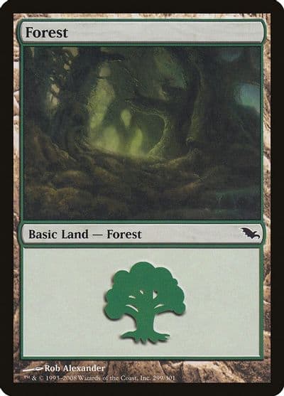 Forest 299 Shadowmoor Magic card