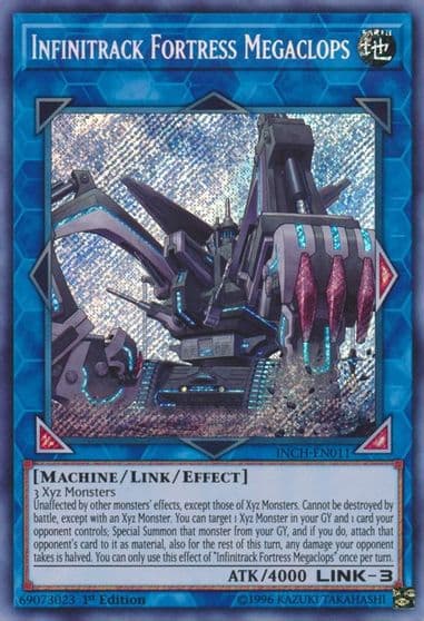 Infinitrack Fortress Megaclops The Infinity Chasers Yu-Gi-Oh! card