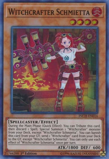Witchcrafter Schmietta The Infinity Chasers Yu-Gi-Oh! card