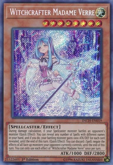 Witchcrafter Madame Verre The Infinity Chasers Yu-Gi-Oh! card
