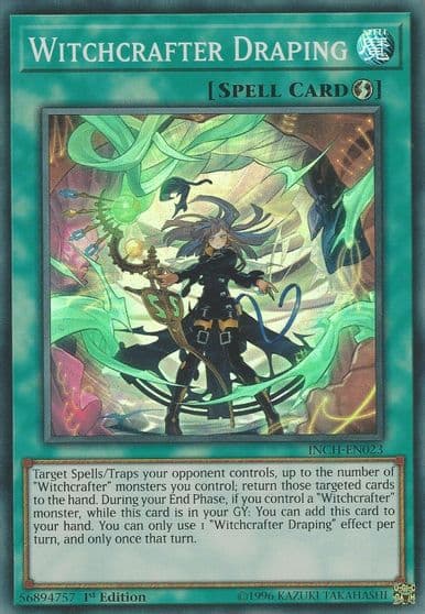 Witchcrafter Draping The Infinity Chasers Yu-Gi-Oh! card
