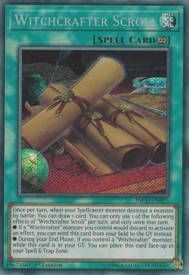 Witchcrafter Scroll The Infinity Chasers Yu-Gi-Oh! card