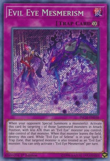 Evil Eye Mesmerism The Infinity Chasers Yu-Gi-Oh! card