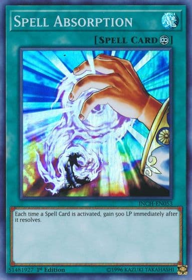 Spell Absorption The Infinity Chasers Yu-Gi-Oh! card