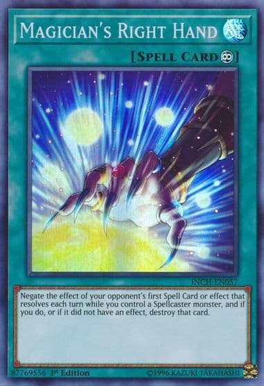 Magicians Right Hand The Infinity Chasers Yu-Gi-Oh! card