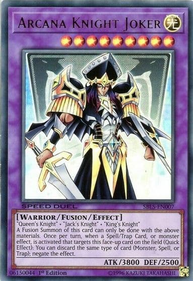 Arcana Knight Joker Speed Duel: Arena of Lost Souls Yu-Gi-Oh! card