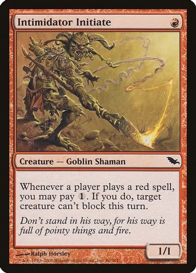 Intimidator Initiate Shadowmoor Magic card