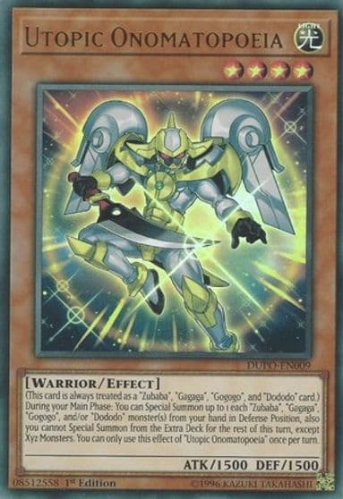 Utopic Onomatopoeia Duel Power Yu-Gi-Oh! card