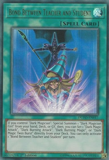 Bond Between Teacher and Student Duel Power Yu-Gi-Oh! card