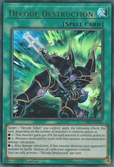 Decode Destruction Duel Power Yu-Gi-Oh! card
