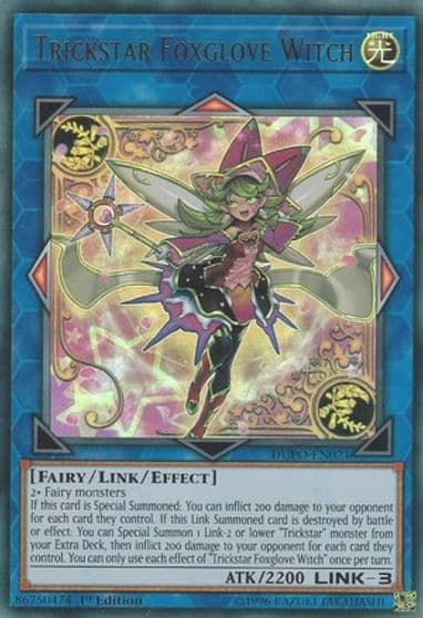 Trickstar Foxglove Witch Duel Power Yu-Gi-Oh! card