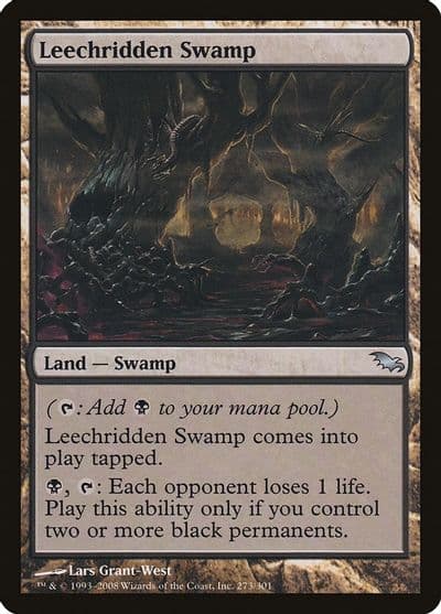 Leechridden Swamp Shadowmoor Magic card