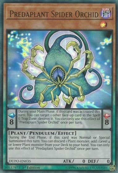 Predaplant Spider Orchid Duel Power Yu-Gi-Oh! card