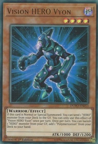 Vision HERO Vyon Duel Power Yu-Gi-Oh! card