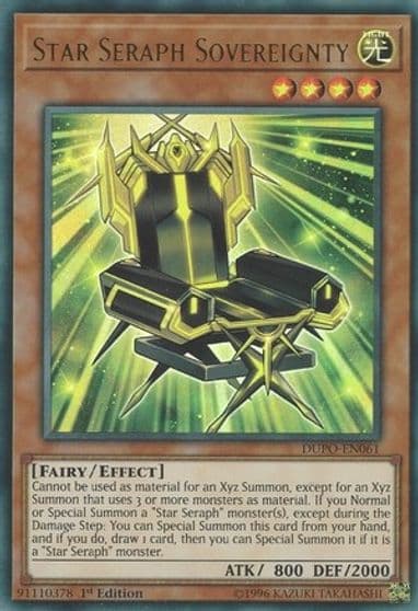Star Seraph Sovereignty Duel Power Yu-Gi-Oh! card
