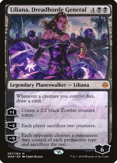 Liliana Dreadhorde General War of the Spark Magic card