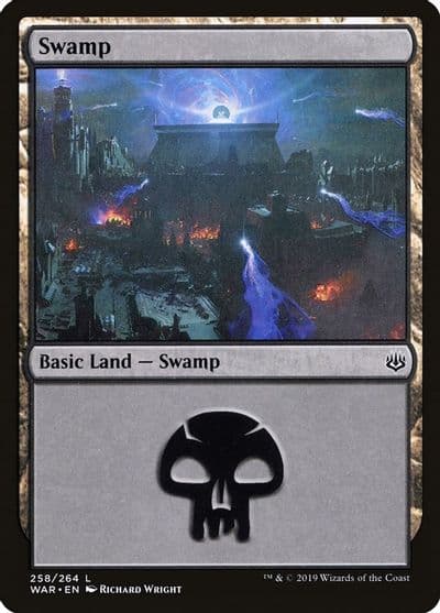 Swamp 258 War of the Spark Magic card