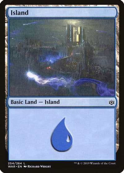 Island 254 War of the Spark Magic card
