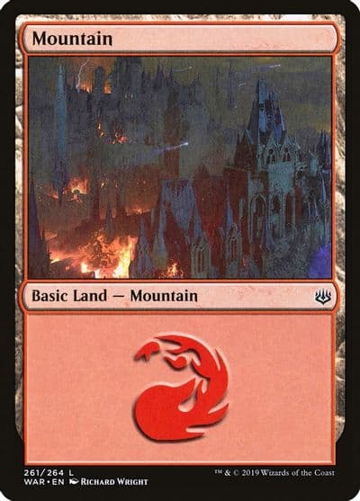 Mountain 261 War of the Spark Magic card