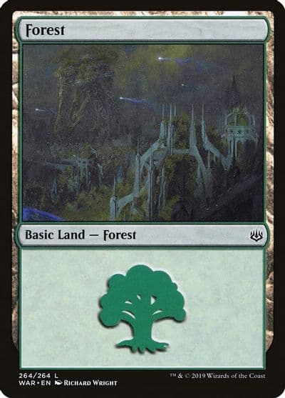 Forest 264 War of the Spark Magic card
