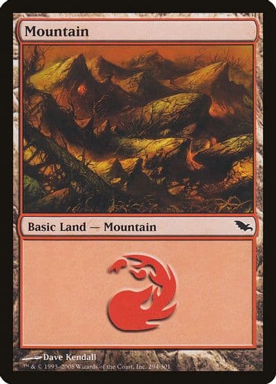 Mountain 294 Shadowmoor Magic card