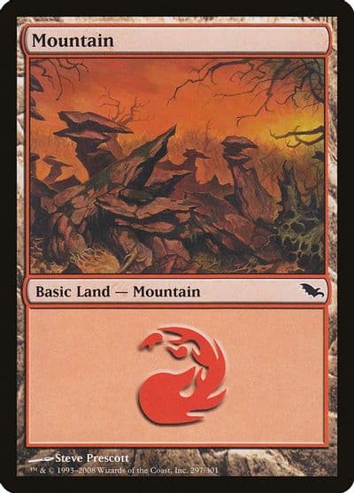 Mountain 297 Shadowmoor Magic card