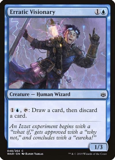 Erratic Visionary War of the Spark Magic card