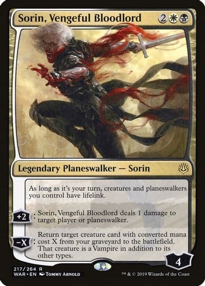 Sorin Vengeful Bloodlord War of the Spark Magic card