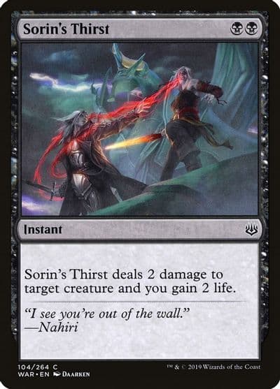 Sorins Thirst War of the Spark Magic card