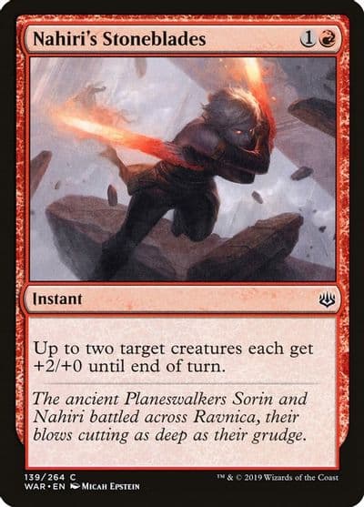 Nahiris Stoneblades War of the Spark Magic card
