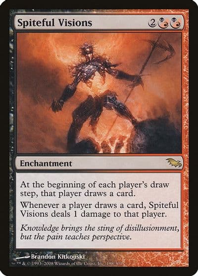 Spiteful Visions Shadowmoor Magic card